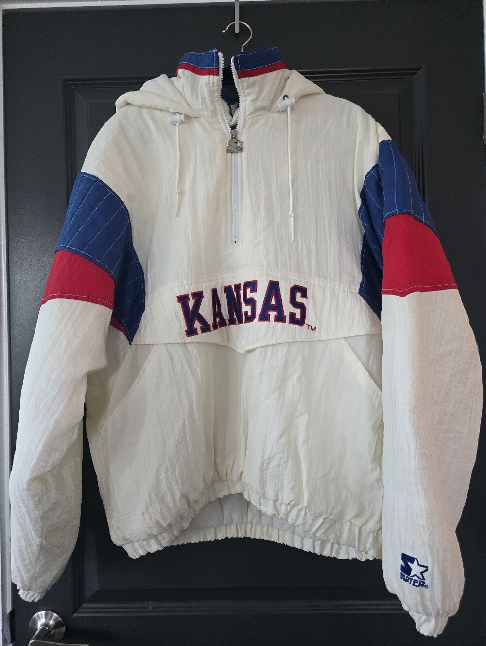STARTER White Red Blue Kansas Pullover
